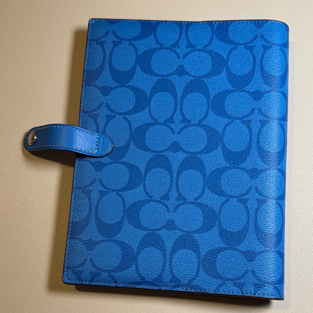 Coach Signature C Blue Notebook - Picture 3 of 3